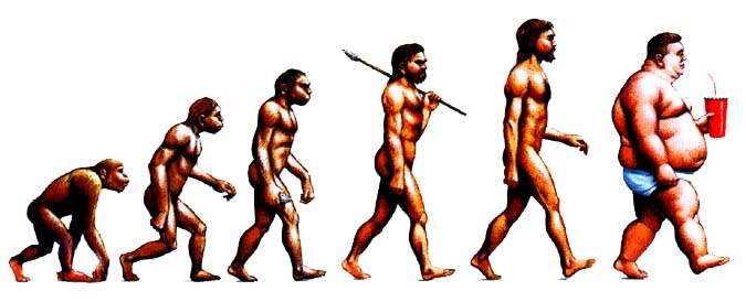 evolution of man - الرسم الدارويني