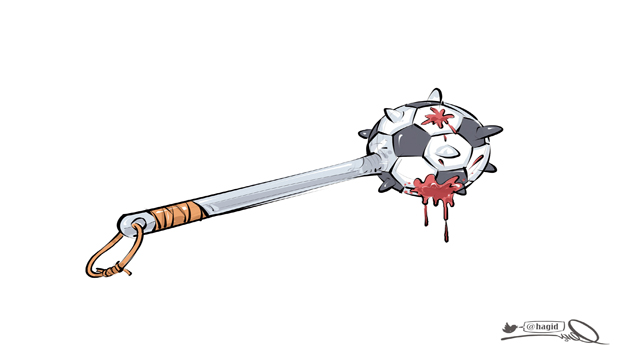 caricature hajd 111016 - استعد بسلاحك، مع أي فريق كرة قدم ستحارب؟