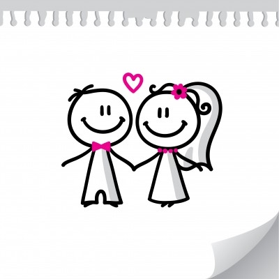 bride and groom cartoon - أنا لست عازبا، بل أنا متزوج وأفتخر!